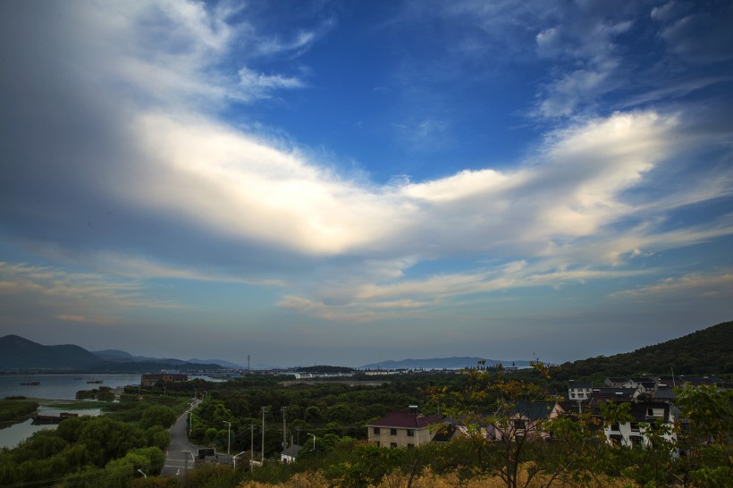 江苏太湖夕阳风景图片