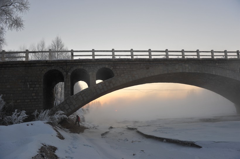 貴州遵義新華橋雪景圖片