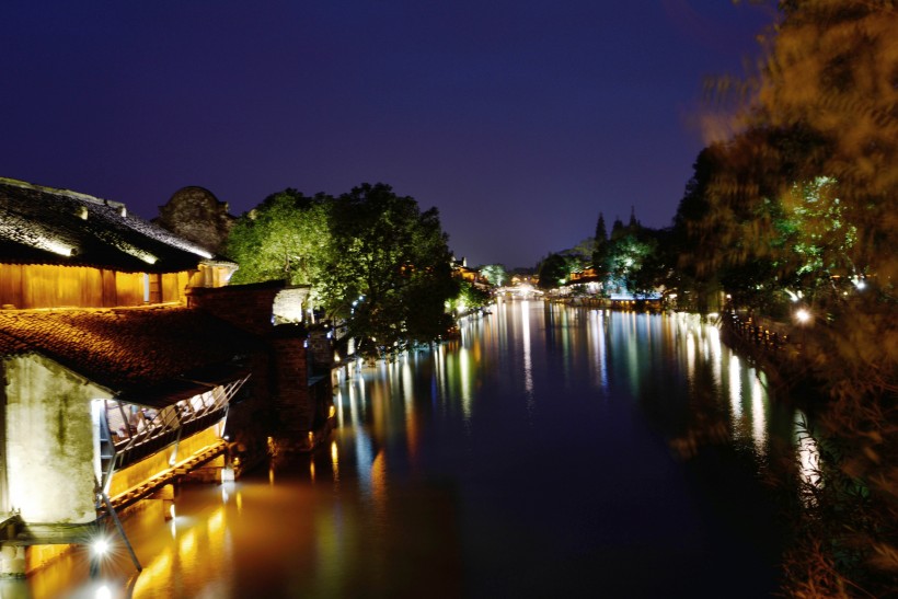 浙江烏鎮(zhèn)夜景圖片