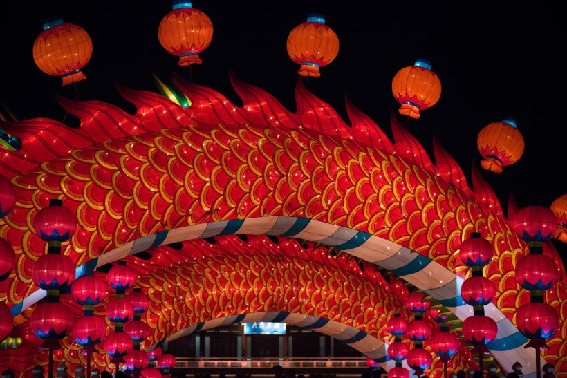 陕西西安大唐芙蓉园美丽夜景图片