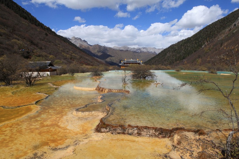 四川黄龙风景图片