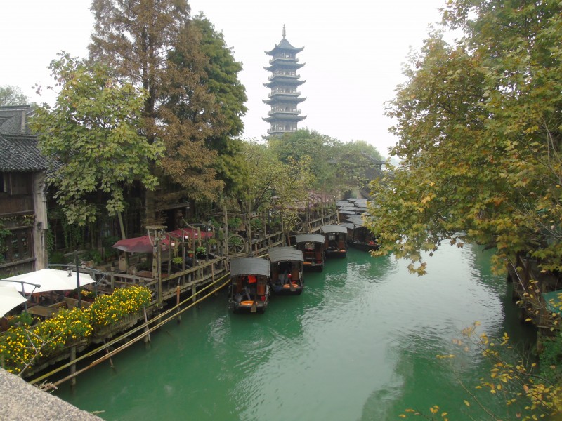 浙江桐乡乌镇烟雨风景图片