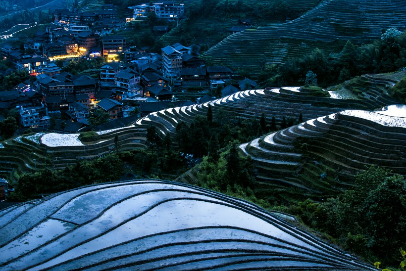 广西龙脊梯田风景图片