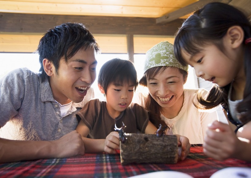 一家人野外旅游的圖片