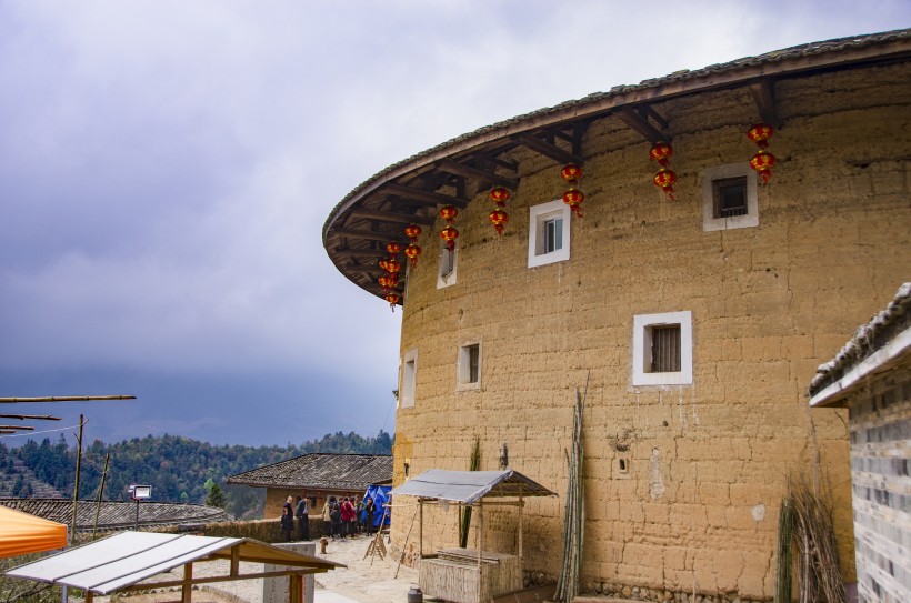 福建南靖田螺坑土楼群风景图片