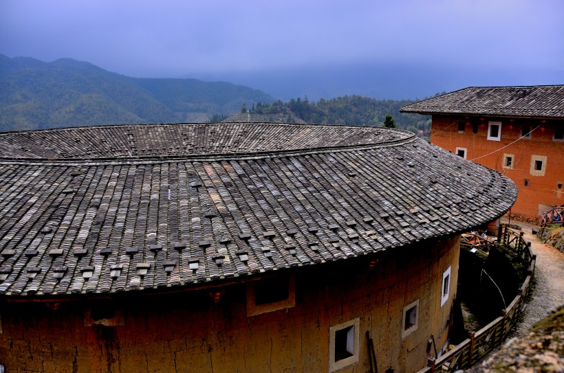 福建南靖田螺坑土楼群风景图片