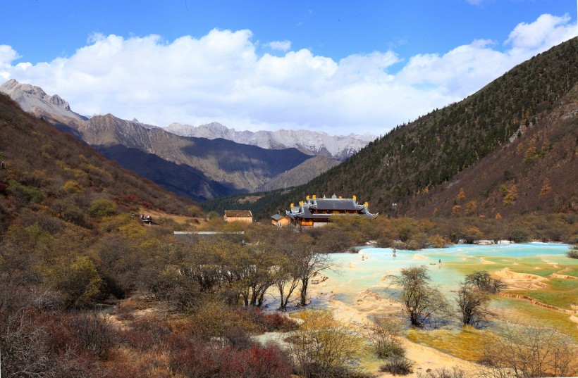 四川黄龙风景图片