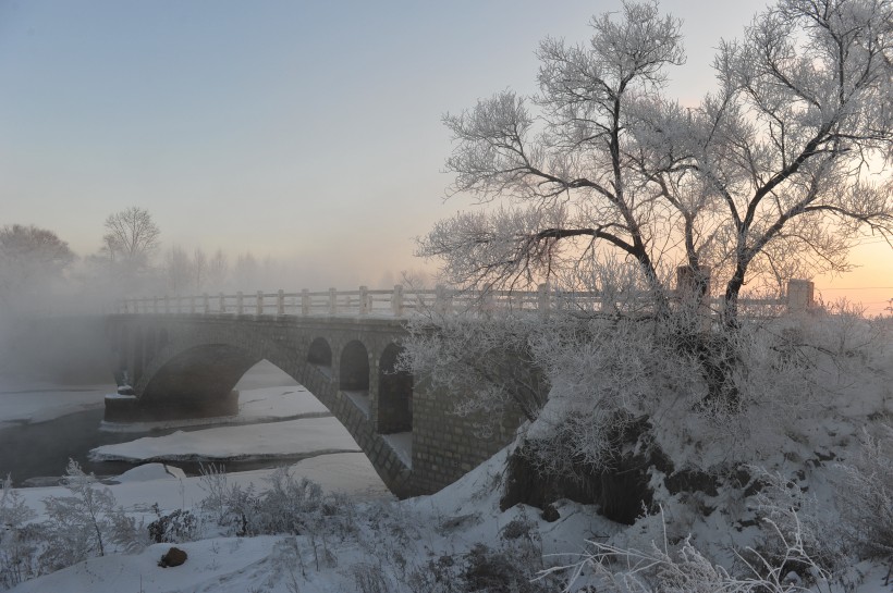 貴州遵義新華橋雪景圖片