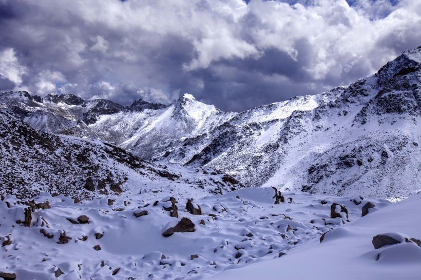 四川达古冰山风景图片