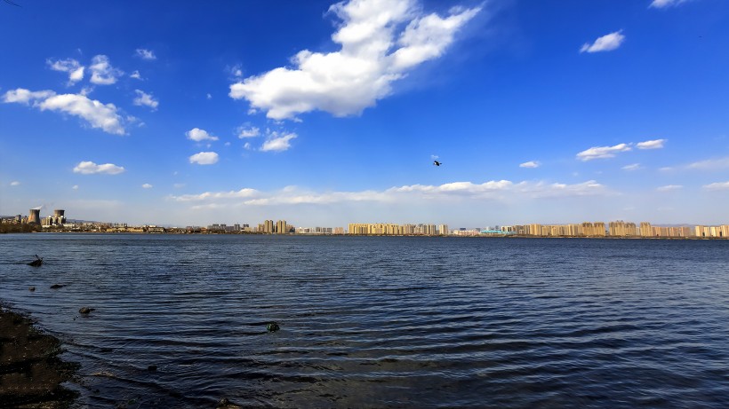 山西晋阳湖风景图片