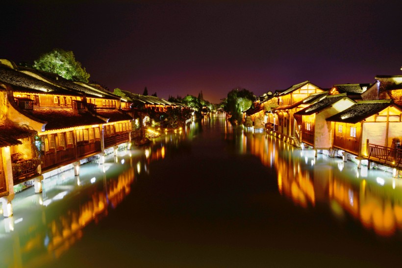 浙江烏鎮(zhèn)夜景圖片