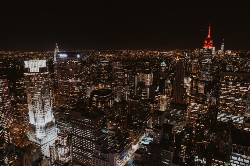 璀璨的城市夜景圖片