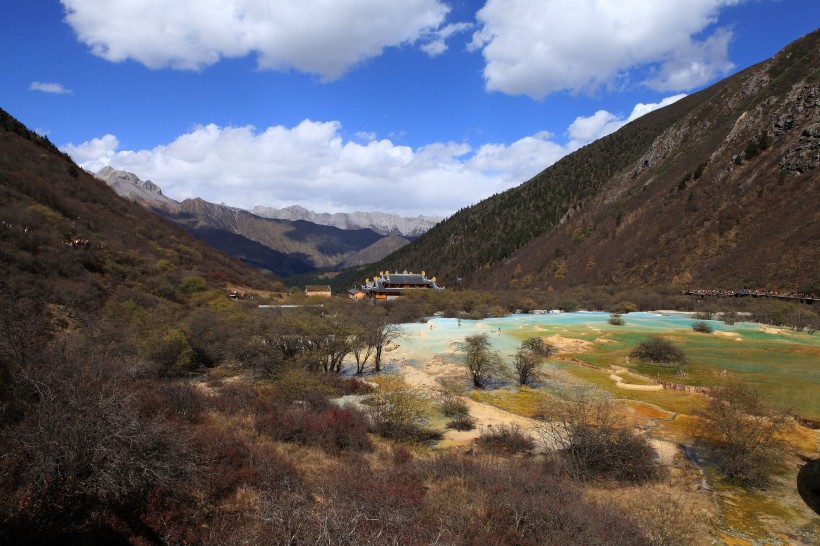 四川黄龙风景图片