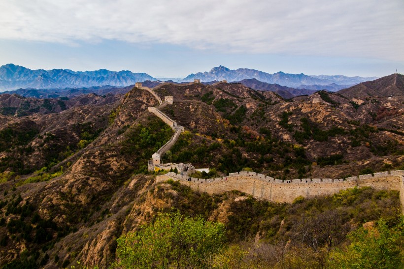 金山岭长城秋色风景图片