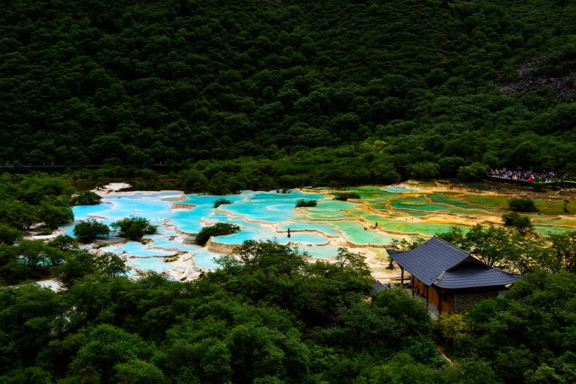 四川黄龙风景图片