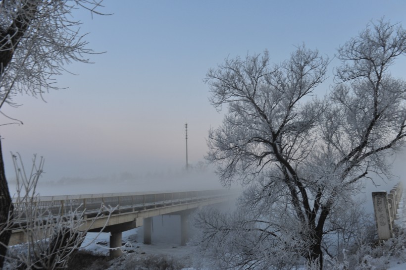 贵州遵义新华桥雪景图片