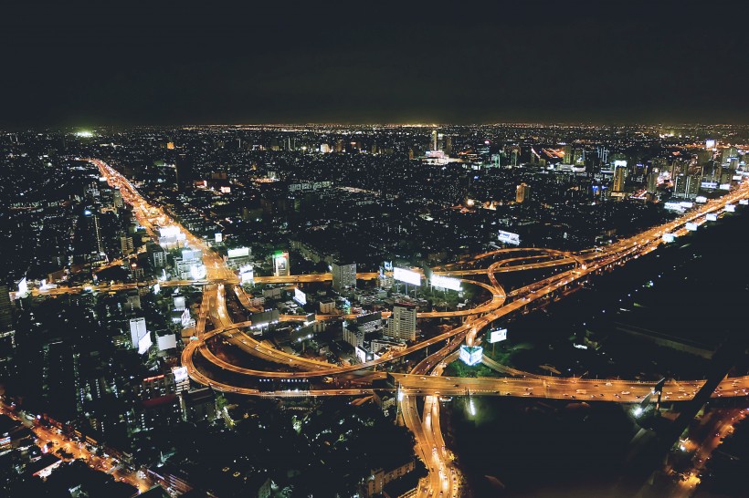 繁华的城市夜景图片