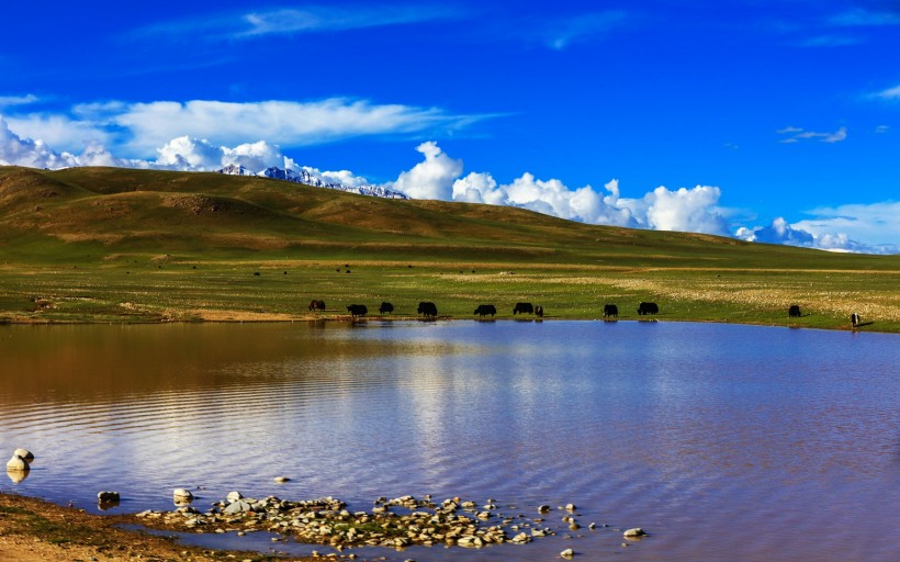 西藏念青唐古拉山脉风景图片