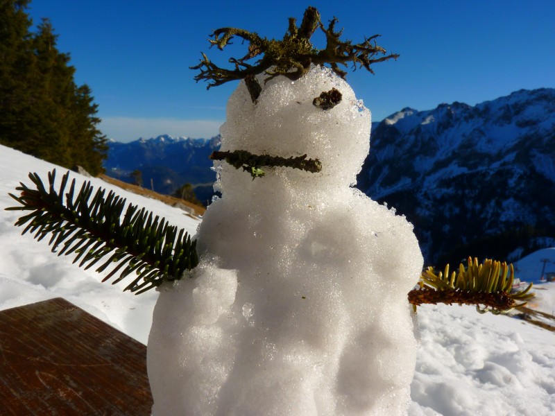 冬季造型独特的雪人图片