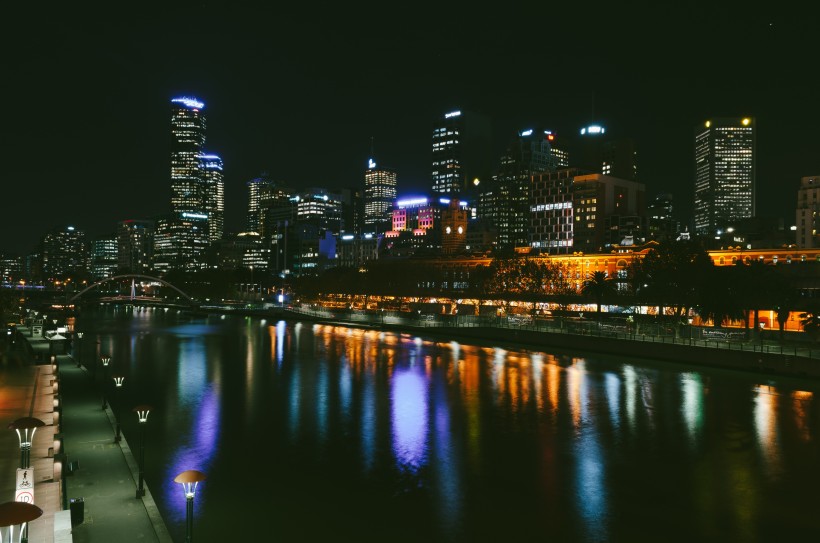 繁华的城市夜景图片