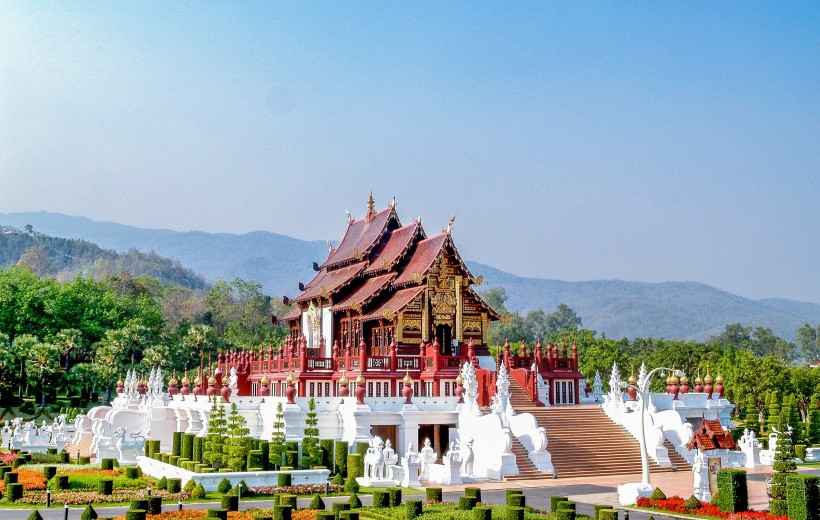 清邁寺廟建筑圖片