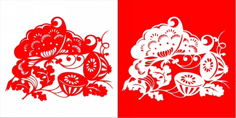 傳統(tǒng)大紅剪紙圖片