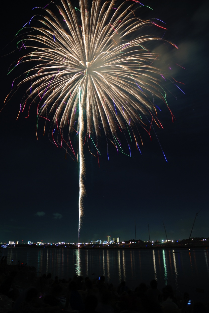 夜空中美麗的煙花圖片