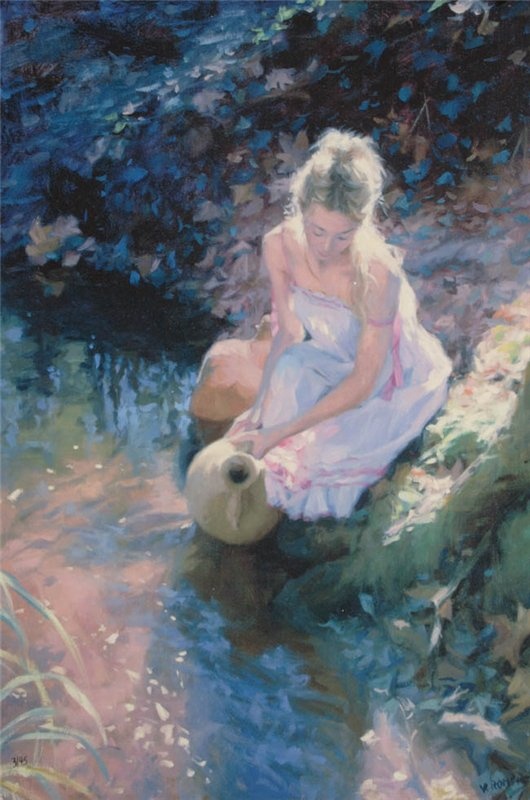 Vicente Romero Redondo婀娜多姿女性油画图片