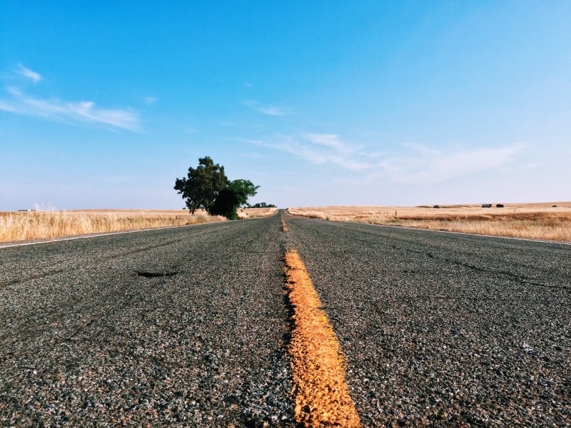 荒原上的公路图片