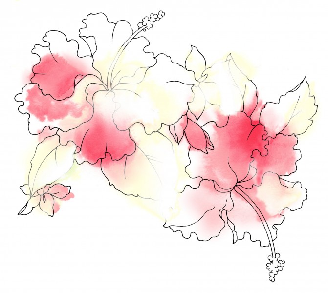 水墨花卉图片