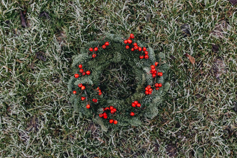 好看的圣誕花環(huán)圖片