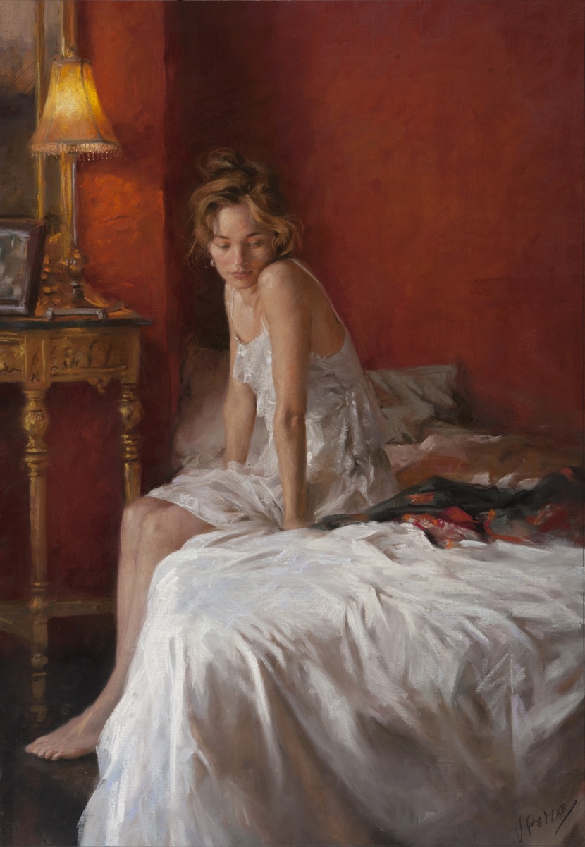 Vicente Romero Redondo婀娜多姿女性油画图片