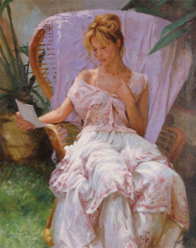 Vicente Romero Redondo婀娜多姿女性油画图片