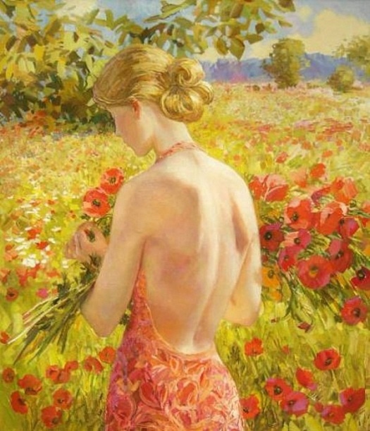 Vicente Romero Redondo婀娜多姿女性油画图片