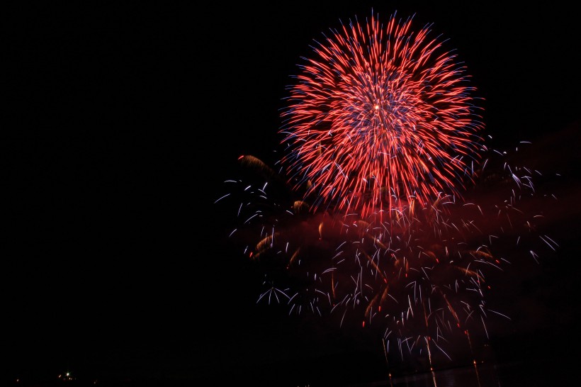 夜空中美麗的煙花圖片