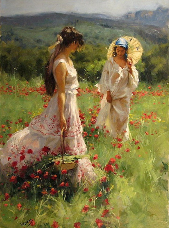 Vicente Romero Redondo婀娜多姿女性油画图片