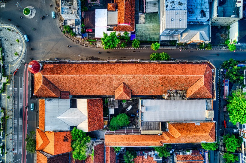 航拍居民住宅小区图片