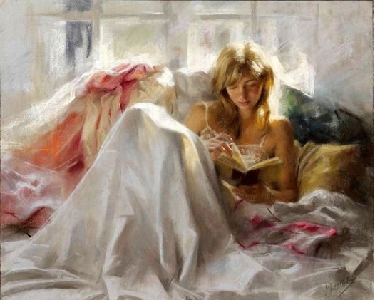 Vicente Romero Redondo婀娜多姿女性油画图片