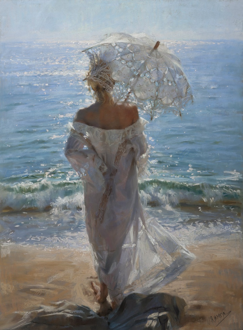 Vicente Romero Redondo婀娜多姿女性油画图片