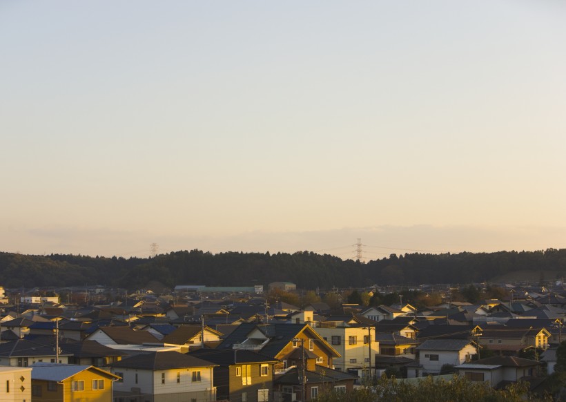 夕陽的城鎮(zhèn)圖片