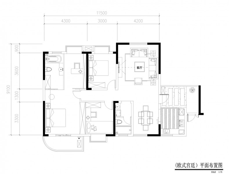 光谷世界城加州陽光樣板間之“金”設計圖片