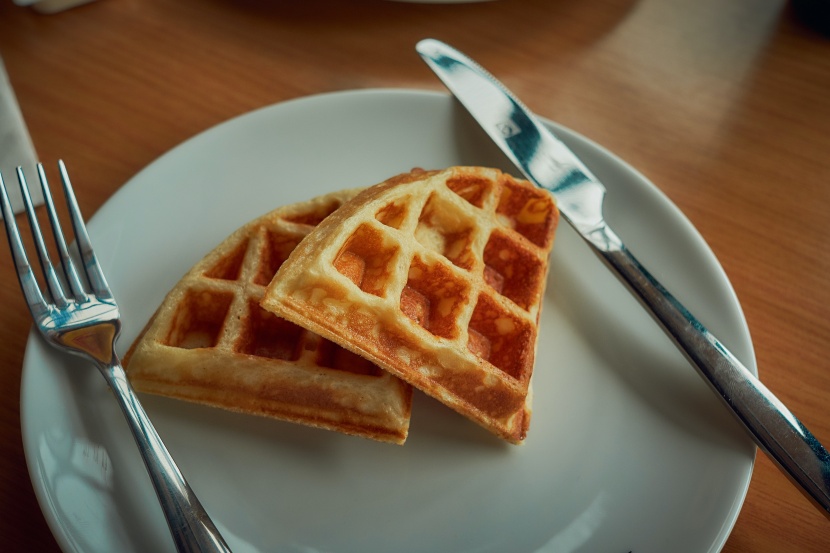 清甜可口的华夫饼图片