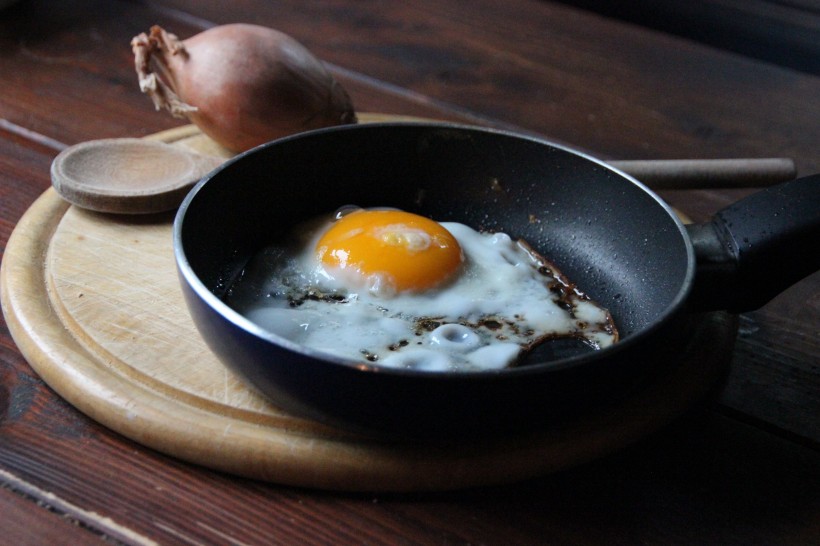 早餐美味营养的煎鸡蛋图片