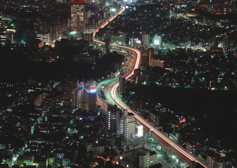 繁华都市夜景图片