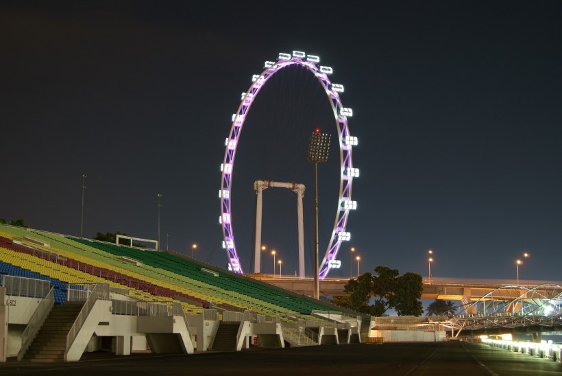 摩天轮夜景图片