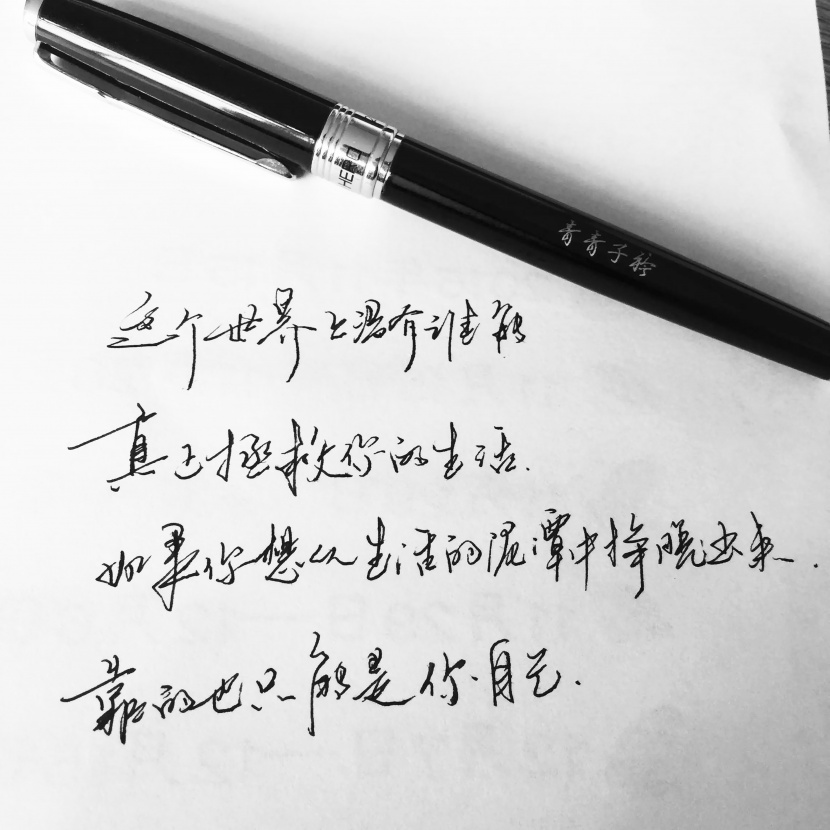 好看有哲理的鋼筆字圖片