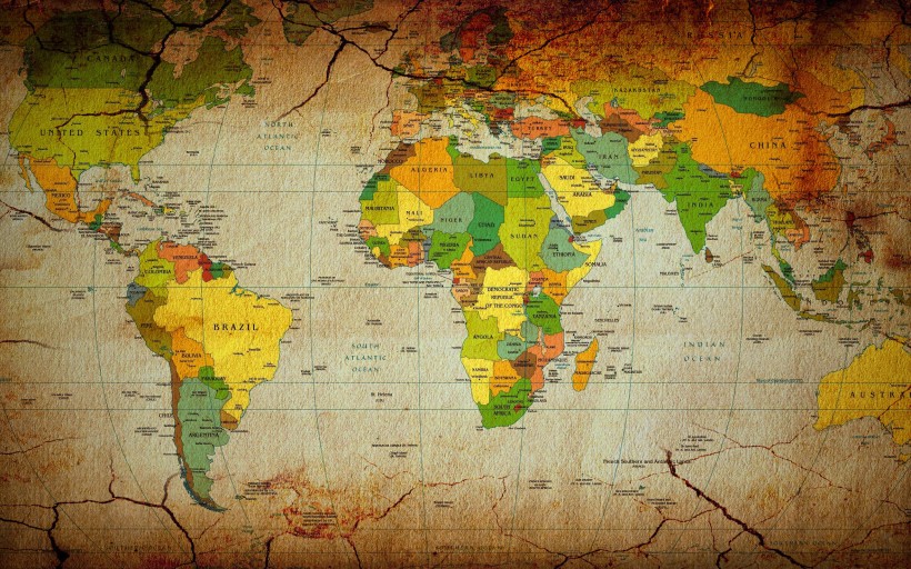 各种创意组合的世界地图图片