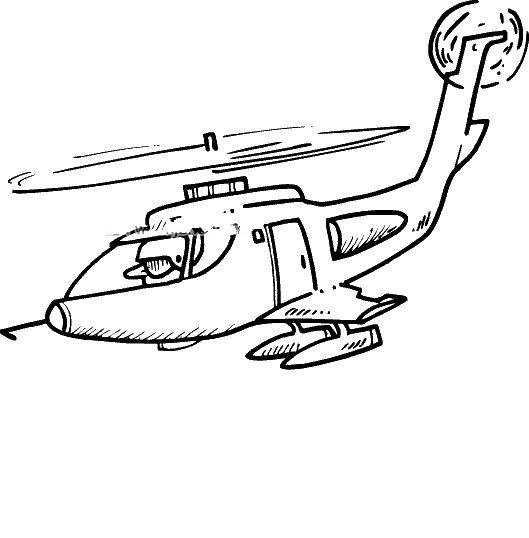 直十武装直升机简笔画图片