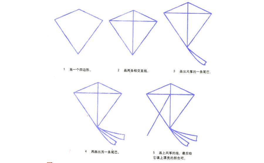 風(fēng)箏簡(jiǎn)筆畫畫法