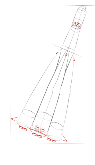 如何畫一個太空火箭
